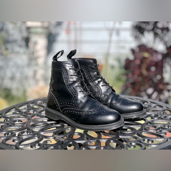 Dr. Martens Shoes - Dr. Martens — Delphine Brogue 6-Eyelet Boot